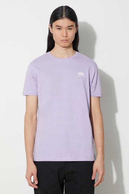 Alpha Industries t-shirt in cotone regolare violetto 188505.03