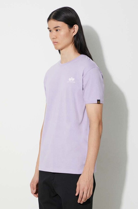 Odzież Alpha Industries t-shirt bawełniany 188505.03 fioletowy