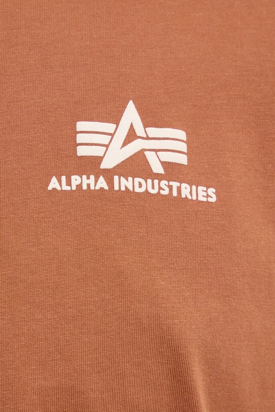 Бавовняна футболка Alpha Industries 188505.03 коричневий