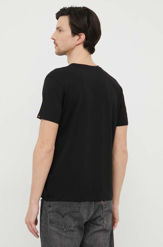 Одежда Хлопковая футболка Alpha Industries Basic T Small Logo 188505.03 чёрный
