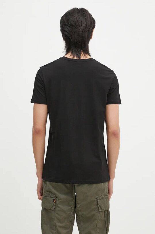 Одежда Хлопковая футболка Alpha Industries Basic T Small Logo 188505.03 чёрный