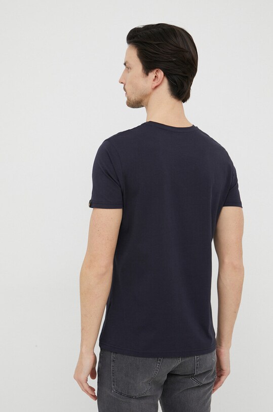 Odzież Alpha Industries t-shirt bawełniany Basic T Small Logo 188505.07 granatowy