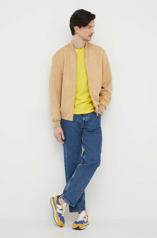 Alpha Industries t-shirt bawełniany 188505.465 żółty SS23