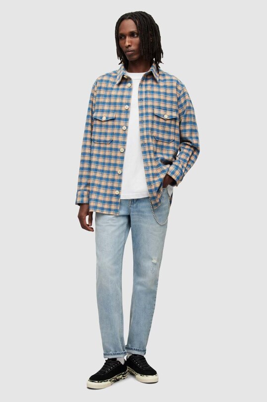 AllSaints t-shirt bawełniany ISAC SS CREW biały MD105V