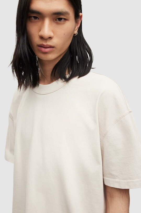 Bavlnené tričko AllSaints MD105V béžová SS24