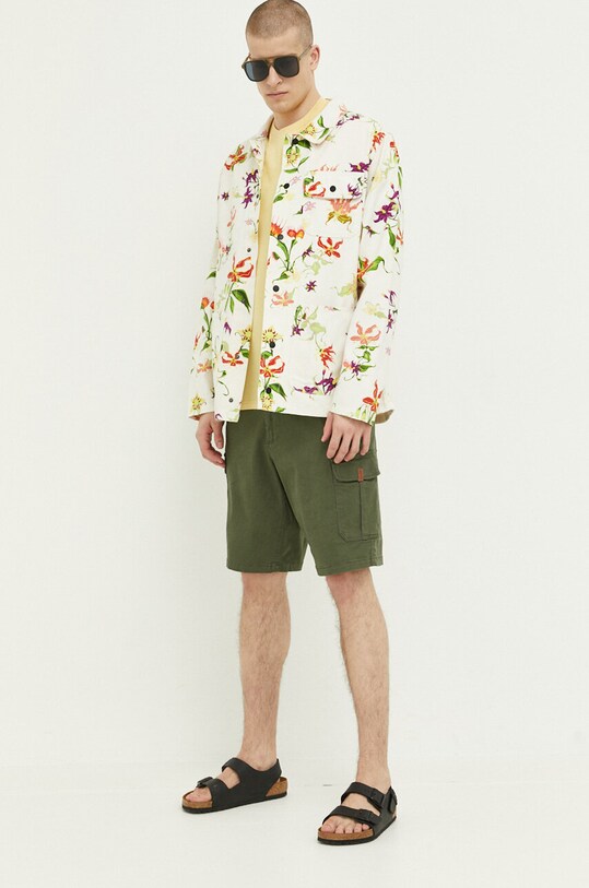 Hollister Co. t-shirt bawełniany KI324.3036.810 żółty SS23