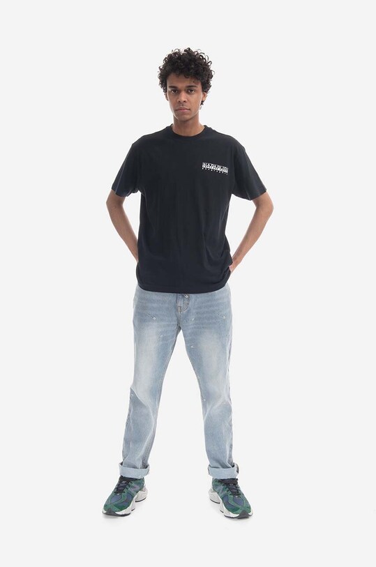 Napapijri tricou din bumbac S-Jubones SS 041 NA4H23 negru SS23
