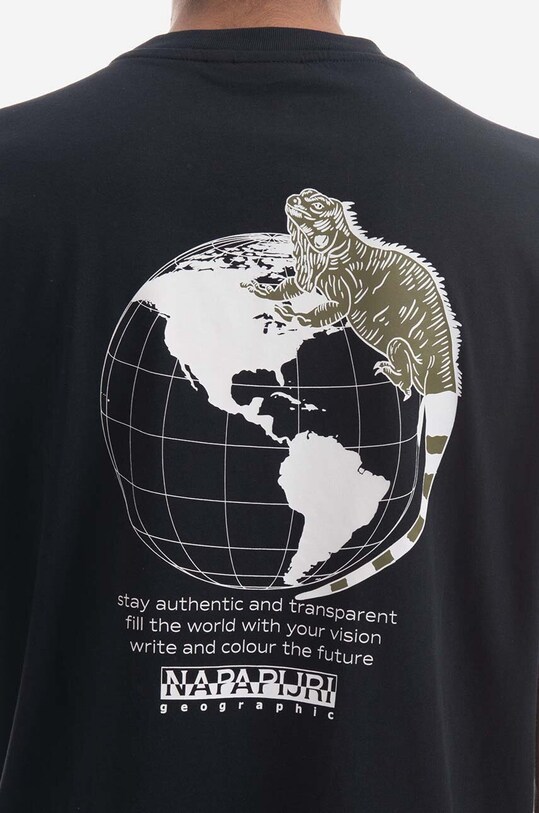 Napapijri tricou din bumbac S-Jubones SS 041 negru NA4H23
