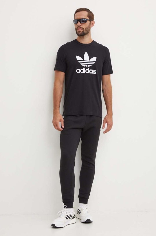 adidas Originals t-shirt bawełniany Adicolor Classics Trefoil Tee IA4815 czarny SS23