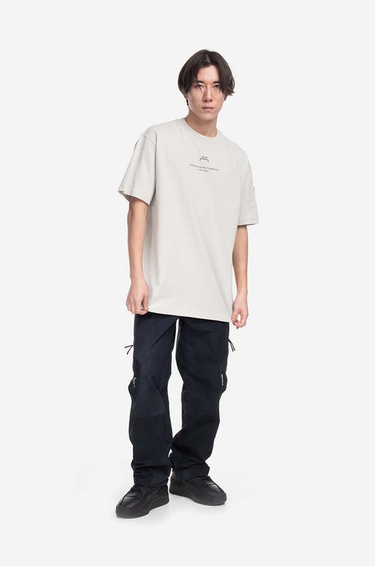 Bavlněné tričko A-COLD-WALL* Brutalist SS T-Shirt ACWMTS103 šedá SS23