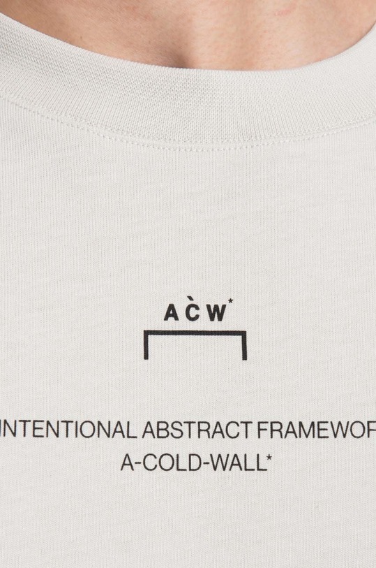 Bavlněné tričko A-COLD-WALL* Brutalist SS T-Shirt šedá ACWMTS103