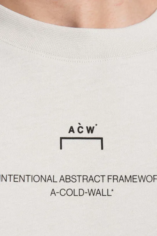 Βαμβακερό μπλουζάκι A-COLD-WALL* Brutalist SS T-Shirt γκρί ACWMTS103