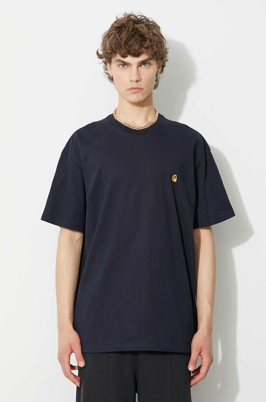 Carhartt WIP cotton T-shirt Chase navy I026391