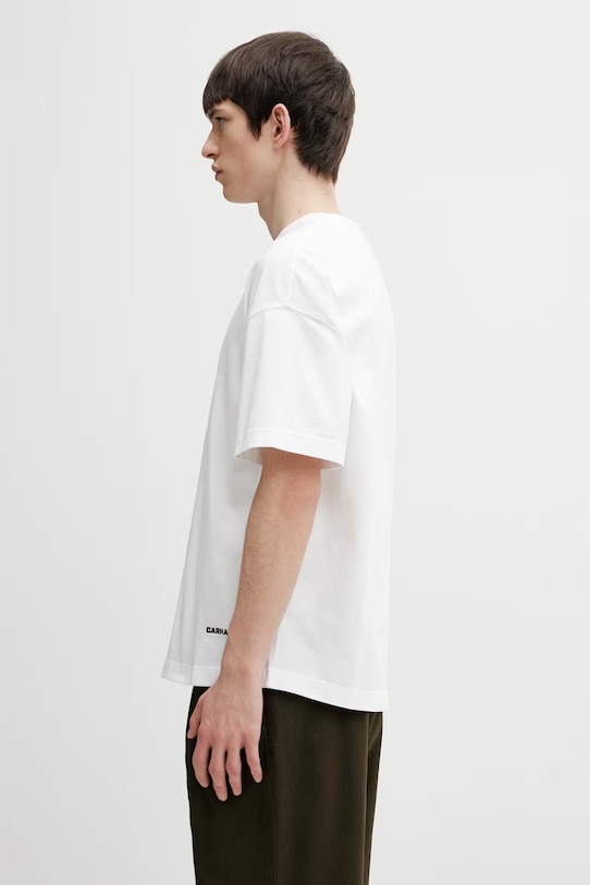 Carhartt WIP t-shirt bawełniany S/S Link Script T-Shirt I031373 biały SS23