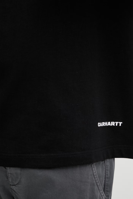 Carhartt WIP t-shirt bawełniany S/S Link Script T-Shirt czarny I031373