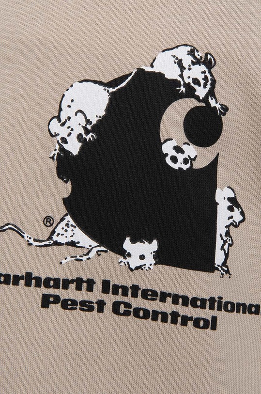 Хлопковая футболка Carhartt WIP Pest Control бежевый I031427