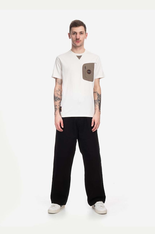 Bavlněné tričko Napapijri NA4H2G.N1A bílá SS23