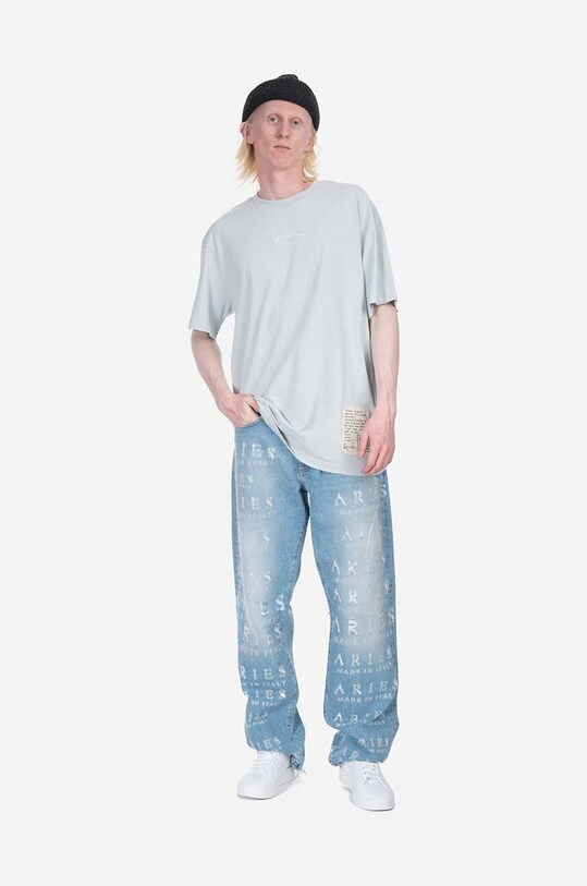 Хлопковая футболка Karl Kani 6037509 голубой SS23