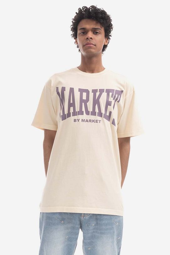 Bavlněné tričko Market relaxed béžová 399001370