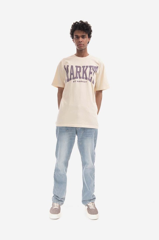 Bavlněné tričko Market 399001370 béžová SS23