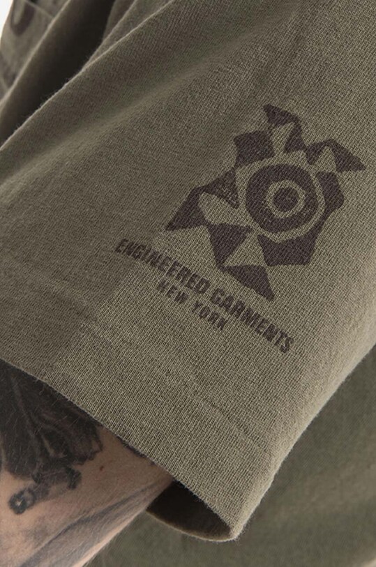 Engineered Garments cotton t-shirt 22S1H010 green