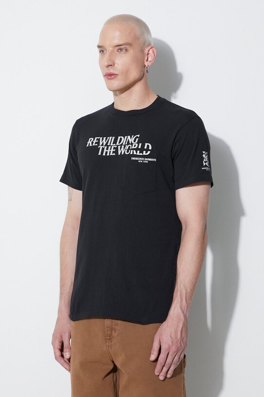 Engineered Garments t-shirt bawełniany czarny 22S1H010