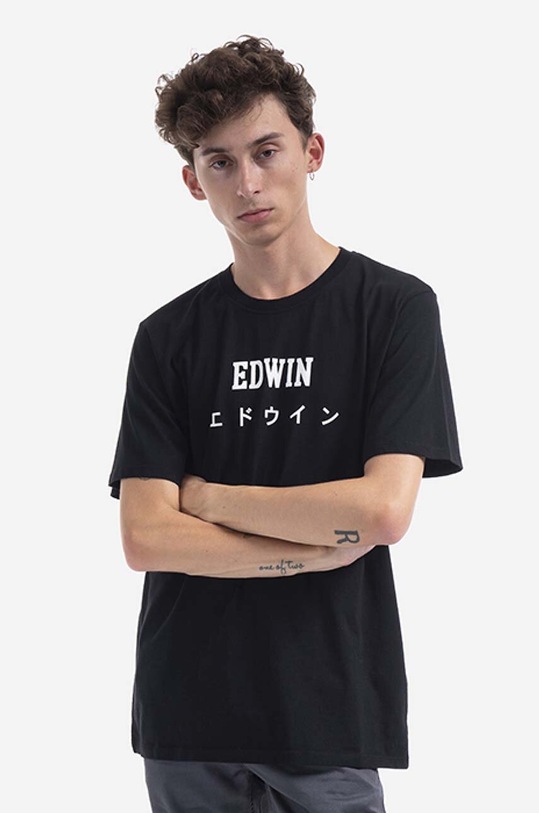 Edwin cotton T-shirt Single I025018.8967 black