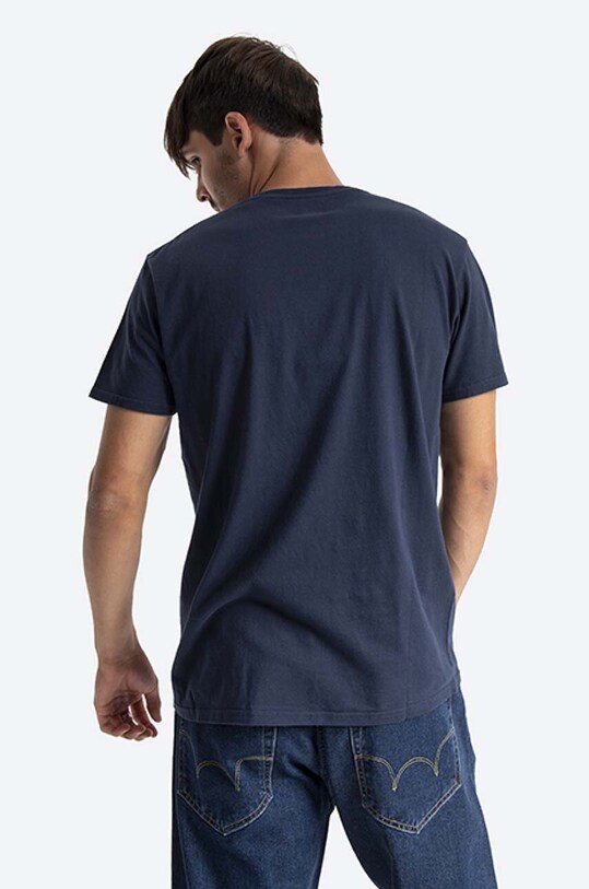 Odzież Edwin t-shirt bawełniany Pocket Ts I024991.NYB67 granatowy