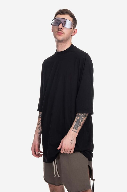 Rick Owens cotton t-shirt black DU01C6274.RN.BLACK