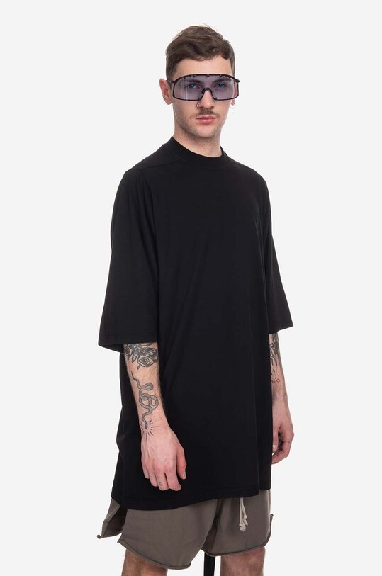 Bavlnené tričko Rick Owens DU01C6274.RN.BLACK čierna