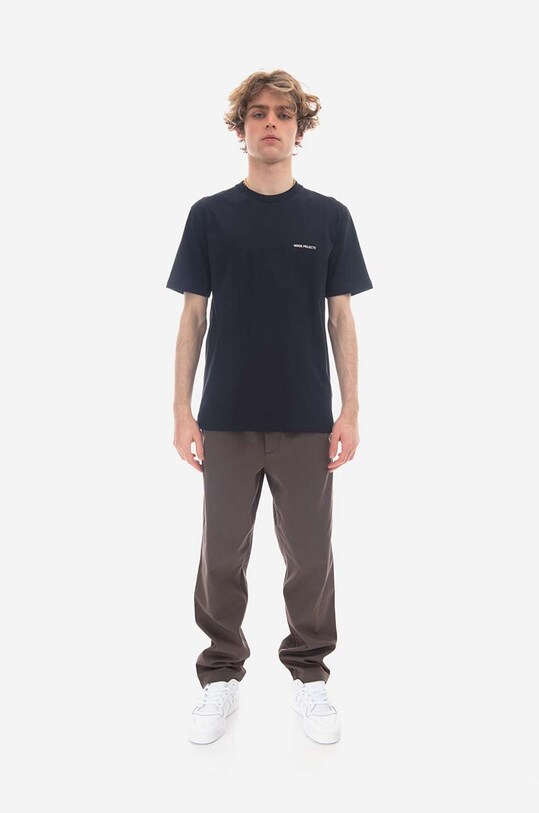 Бавовняна футболка Norse Projects N01.0606.7004 темно-синій SS23