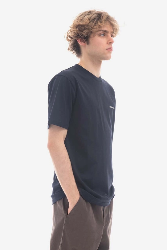 Norse Projects cotton t-shirt N01.0606.7004 navy