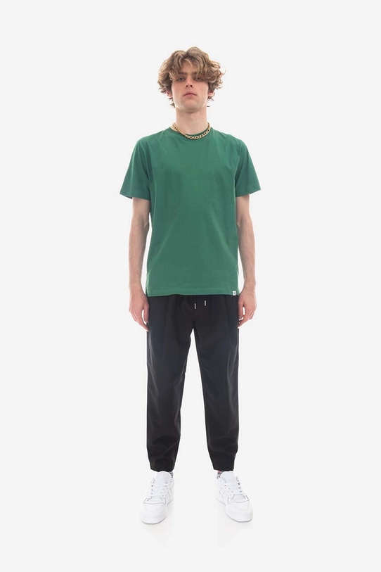 Бавовняна футболка Norse Projects Niels Standard N01.0559.8082 зелений SS23