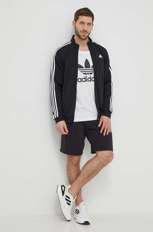 adidas Originals top din bumbac Adicolor Classics Trefoil Tank IA4808 alb SS23