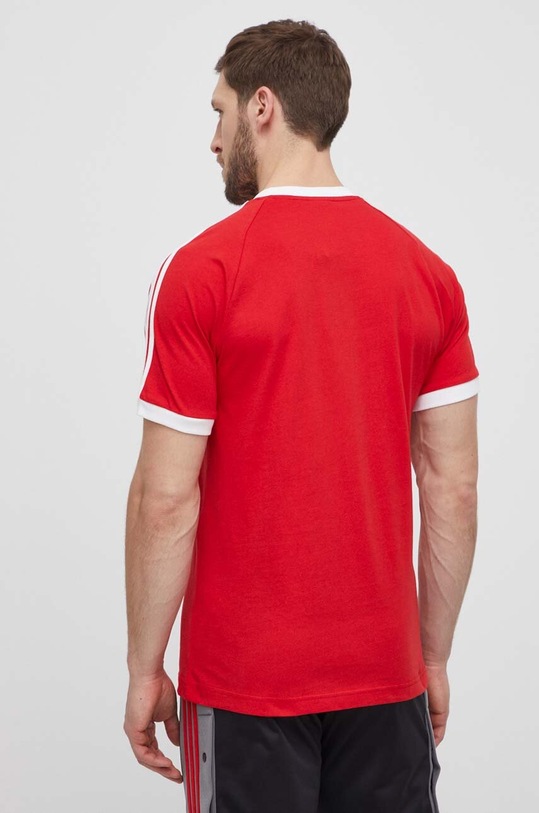 Odzież adidas Originals t-shirt bawełniany Adicolor Classics 3-Stripes IA4852 czerwony