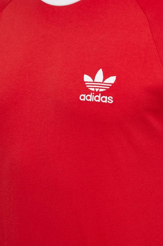 adidas Originals t-shirt bawełniany Adicolor Classics 3-Stripes IA4852 czerwony