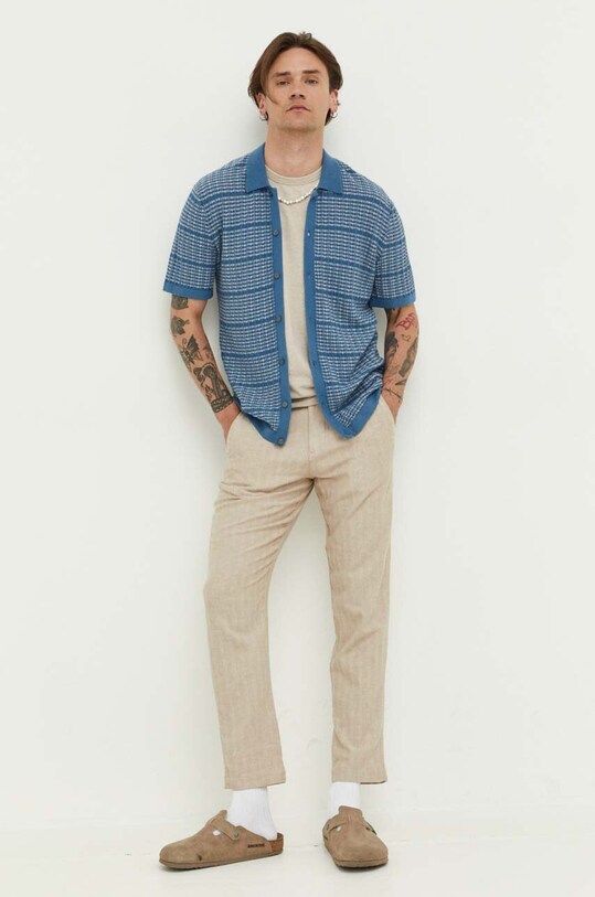 Abercrombie & Fitch t-shirt KI124.3638.402 brązowy SS23