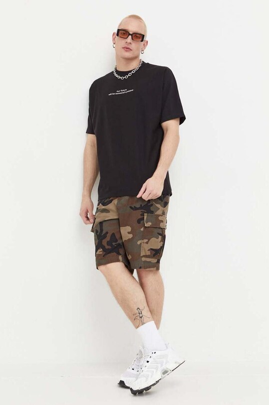 Preach t-shirt bawełniany 206282 czarny SS23