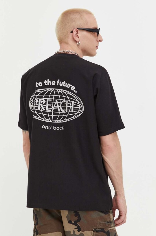 Preach t-shirt bawełniany czarny 206282