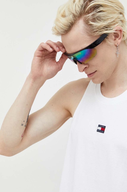 Îmbrăcăminte Tommy Jeans tricou din bumbac DM0DM11803.PPYX alb