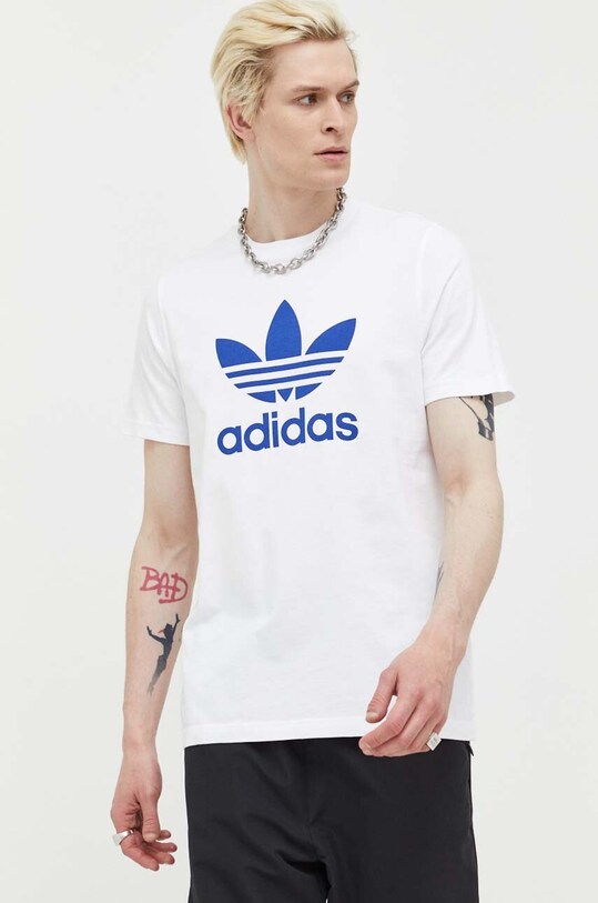 Bavlnené tričko adidas Originals Adicolor Classics Trefoil Tee biela IA4813