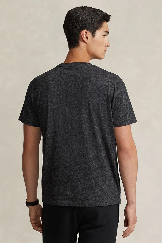 Хлопковая футболка Polo Ralph Lauren 710671426 чёрный SS23