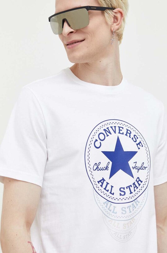 Converse t-shirt bawełniany biały 10024034.A02
