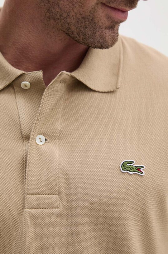 Lacoste cotton polo shirt Lacoste Polo Classic Fit L1212 02S L1212.02S brown