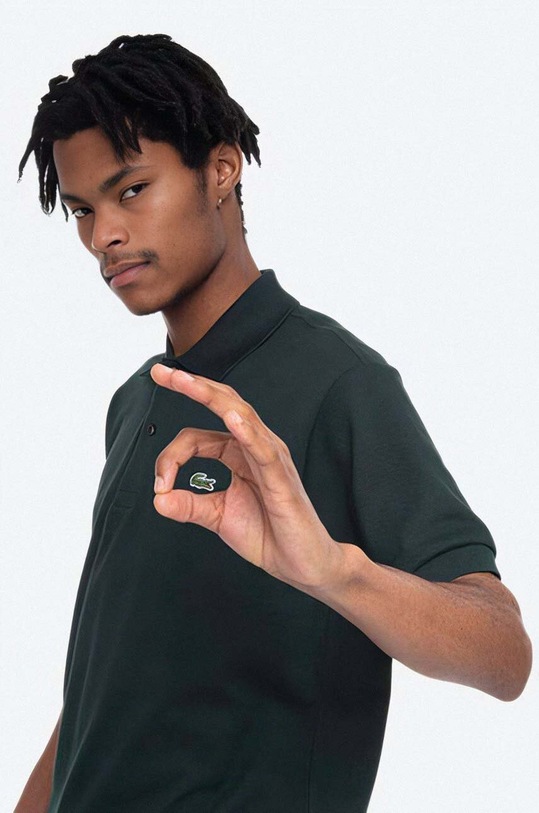 Lacoste polo bawełniane zielony L1212.YZP
