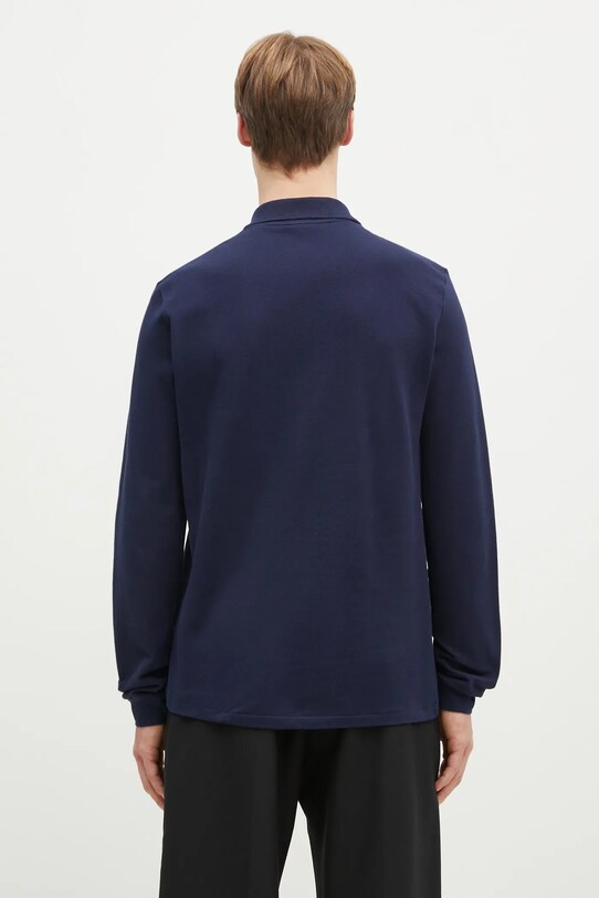 Oblečení Bavlněné tričko s dlouhým rukávem Lacoste L1312.166 námořnická modř