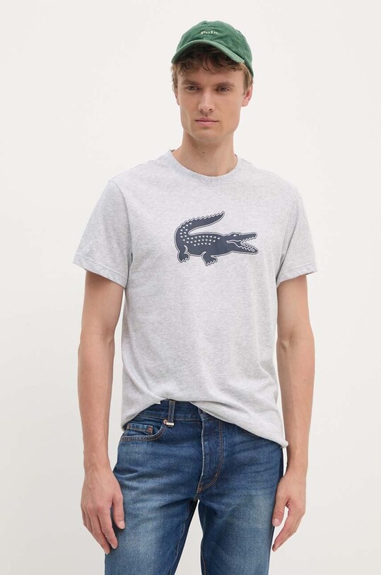 Lacoste t-shirt Koszulka Lacoste Tee-shirt TH2042 MNC regular szary TH2042.MNC