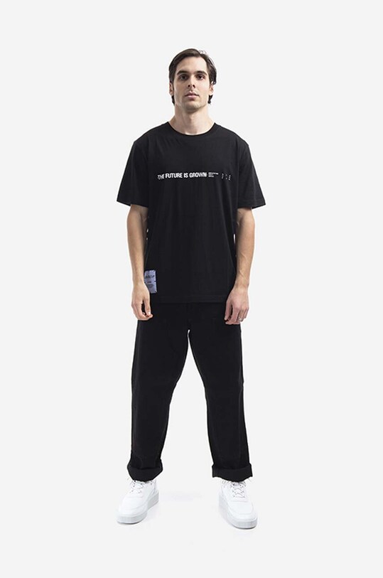 MCQ t-shirt bawełniany 647244RST761000 czarny SS23