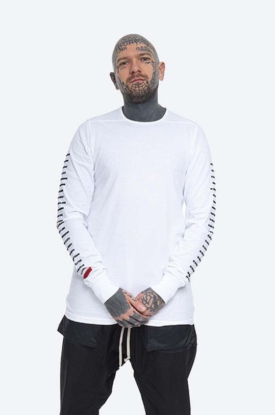 Rick Owens cotton longsleeve top regular white DU20F1260.RNEP4.CHALK