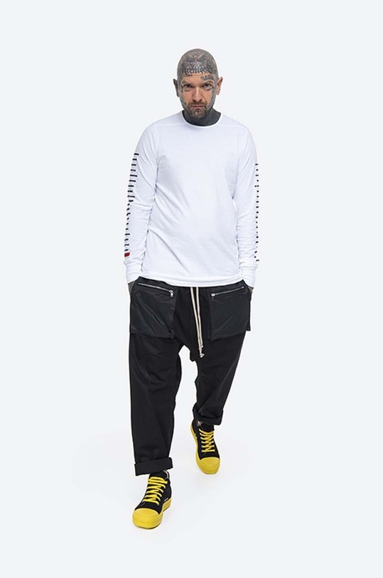 Rick Owens cotton longsleeve top DU20F1260.RNEP4.CHALK